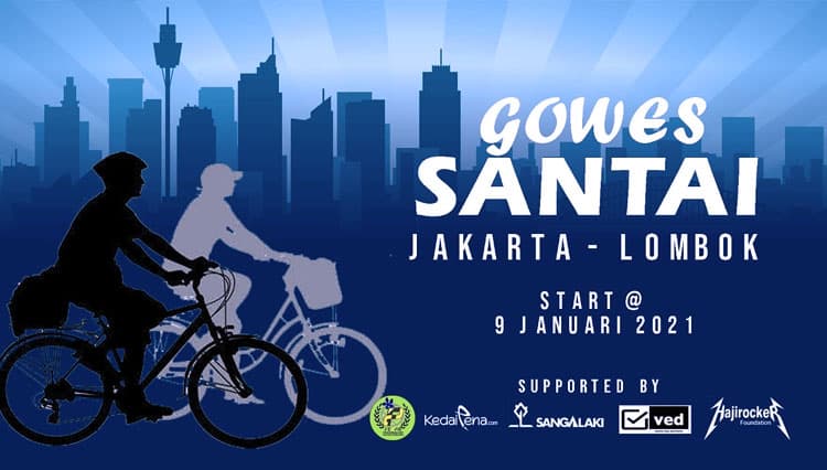 Gerak Terus Lawan Covid-19, Empat Orang Gowes Pamulang-Lombok